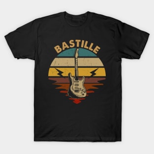 Vintage Guitar Proud To Be Bastille Name Retro T-Shirt